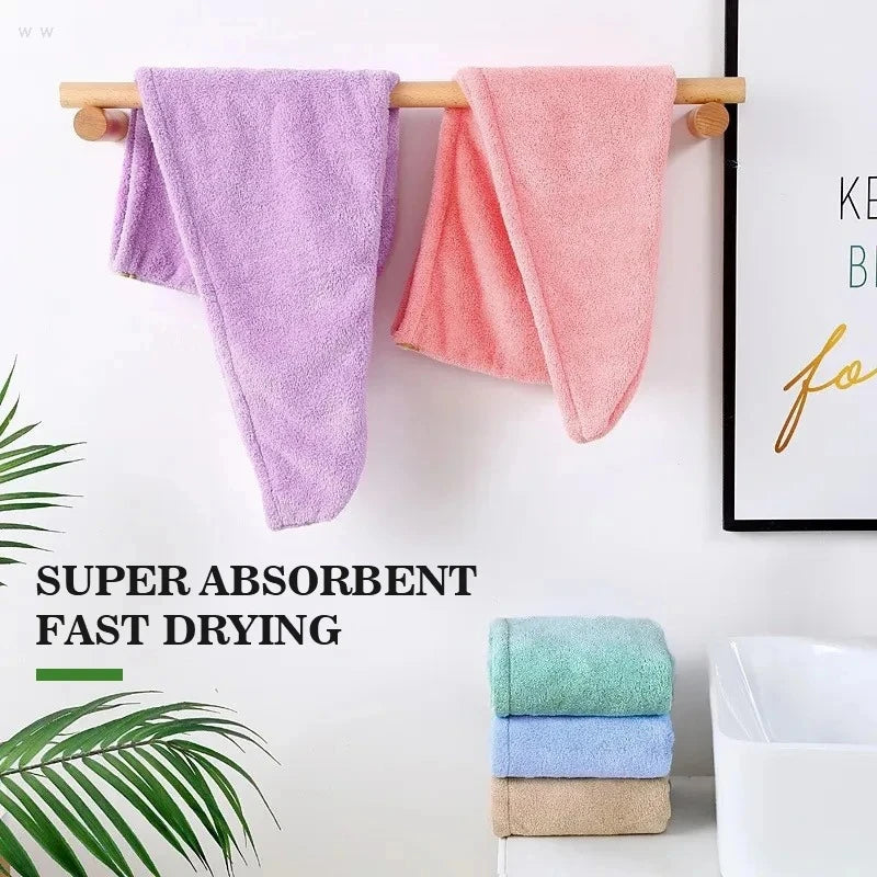 Quick-Dry Microfiber Hair Towel Wrap