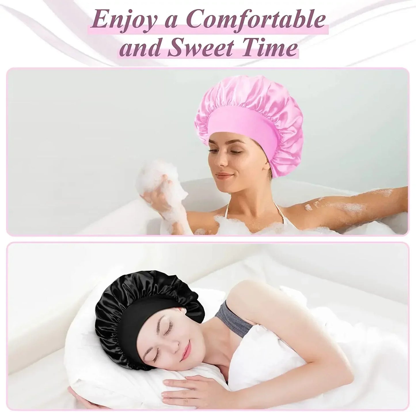 The Serenity Silk-Lined 'Frizz-Defense' Sleep Bonnet