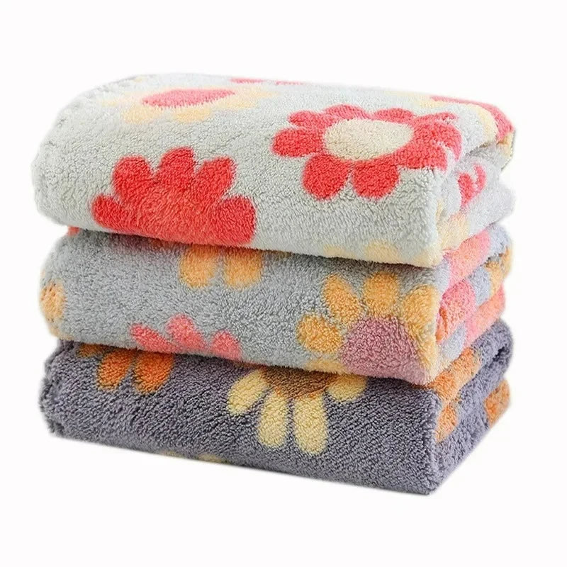 The Serenity 'Coral Bloom' Ultra-Absorbent Kitchen Cloths (Set of 4)