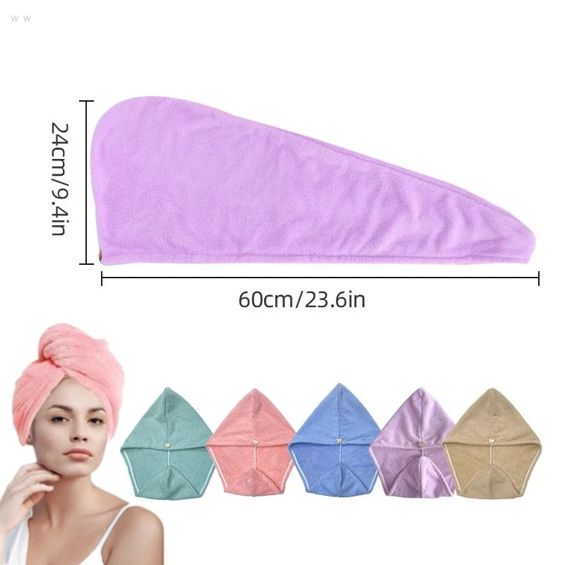 Quick-Dry Microfiber Hair Towel Wrap