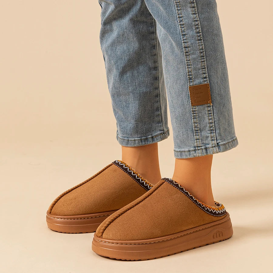 The Serenity 'Chic Fuzz' Winter Comfort Slides (Indoor/Outdoor)