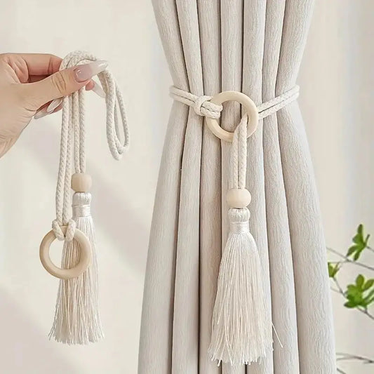 The Serenity 'Artisan Knot' Cotton Curtain Tie Backs (Set of 2)