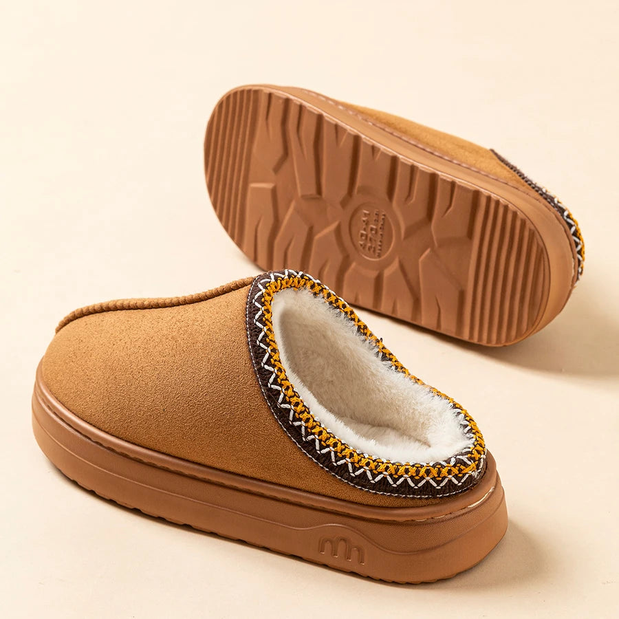 The Serenity 'Chic Fuzz' Winter Comfort Slides (Indoor/Outdoor)