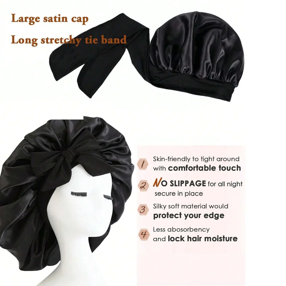 The Serenity 'Secure-Fit' Adjustable Silk Sleep Bonnet