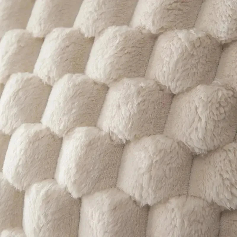 The Serenity 'Pineapple Knit' 3D Plush Cushion Cover (Cream)