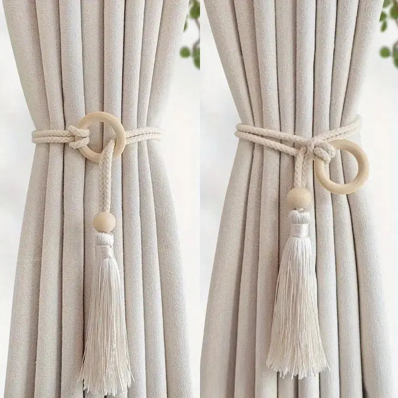 The Serenity 'Artisan Knot' Cotton Curtain Tie Backs (Set of 2)